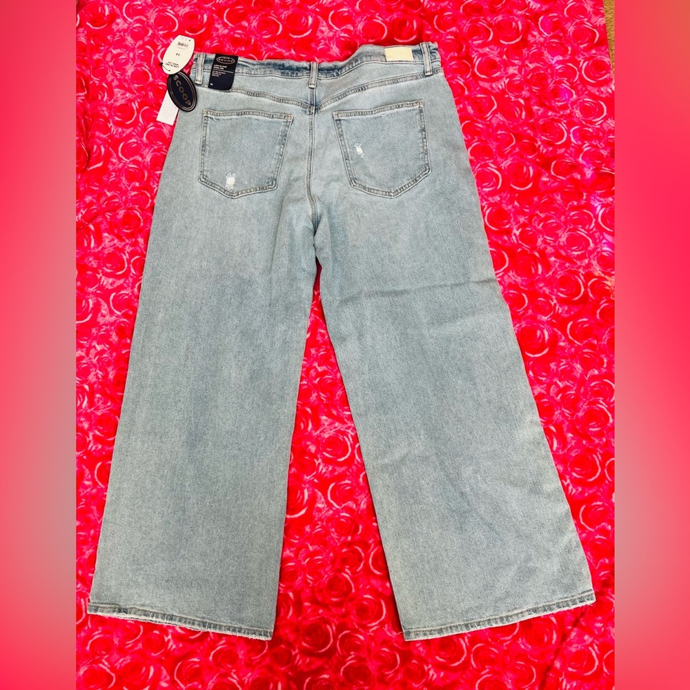 ❤️Scoop Women’s Wide Leg, low slung  Jeans, Sizes 14 NWT - Picture 3 of 11